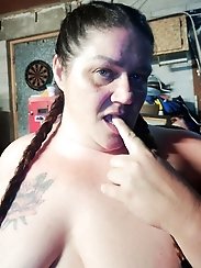 Large mature woman exposes her breasts in the forest - 86 images