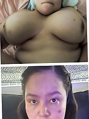 Passionate fat chick is posing seminaked for money